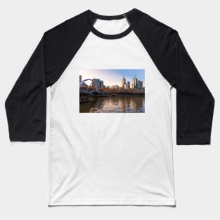 Melbourne, Australia at Sunset on the Yarra River Baseball T-Shirt